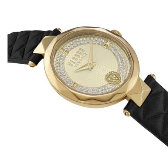 Versus Versace Womens Watch Covent Garden Goldtone Crystal & Leather Strap New‎ - Picture 5 of 12